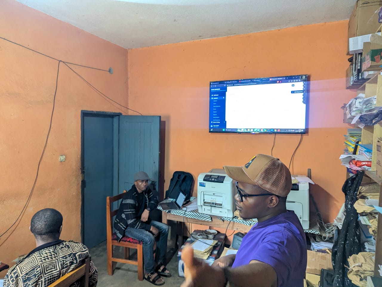 The school administration dashboard running at an institution